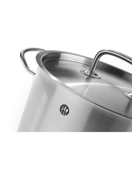 Кастрюля из нержавеющей стали высокая с крышкой, HENDI Kitchen Line, 5 л, 837207 837207 фото