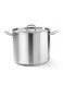 Кастрюля из нержавеющей стали высокая с крышкой, HENDI Kitchen Line, 9 л, 837306 837306 фото 1