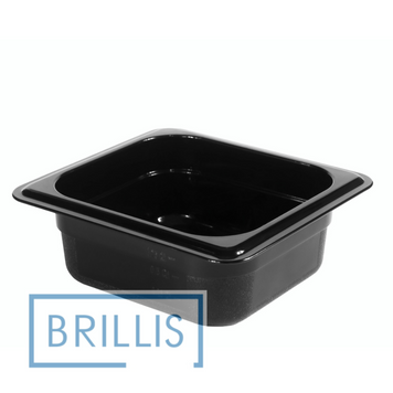 Гастроемкость из поликарбоната РС 1/6-65 мм Brillis, черная P816-2 фото