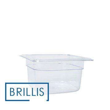 Гастроємність BRILLIS із полікарбонату GN 1/6-100 мм, прозора P816-4C фото