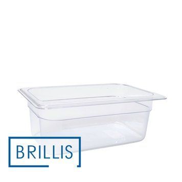 Гастроємність BRILLIS із полікарбонату GN 1/4-100 мм, прозора P814-4C фото