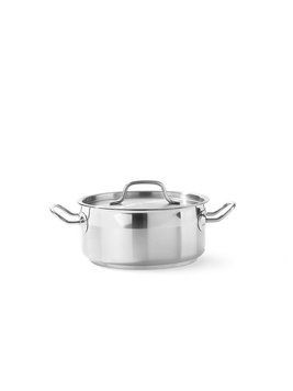 Каструля з нержавіючої сталі низька з кришкою, HENDI Profi Line, 2.8 л, 830208 830208 фото