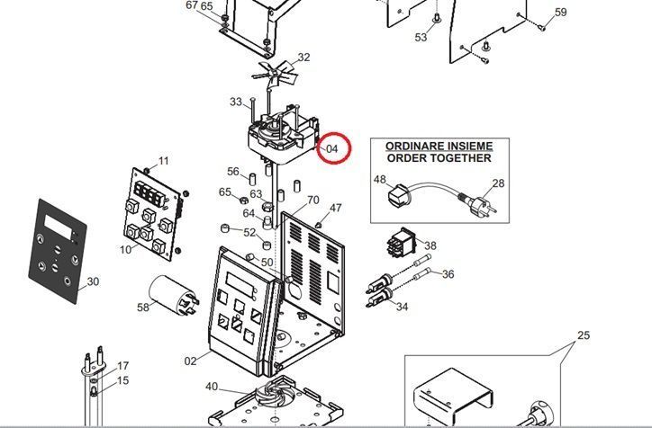 Двигун для термопроцессора Softcooker Y09/WI-FOOD Sirman GM5036100 фото