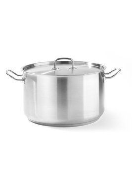Каструля з нержавіючої сталі середня з кришкою Kitchen Line, 15 л, HENDI 836507 836507 фото