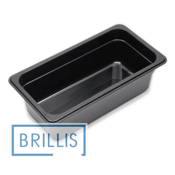 Гастроемкость из поликарбоната РС 1/3-100 мм Brillis, черная P813-4 фото