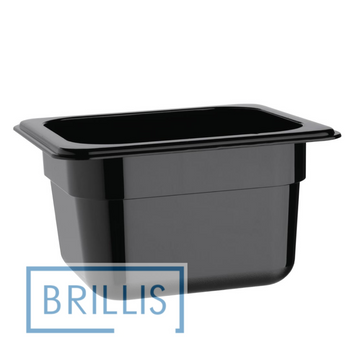 Гастроемкость из поликарбоната РС 1/9-100 мм Brillis, черная P819-4 фото