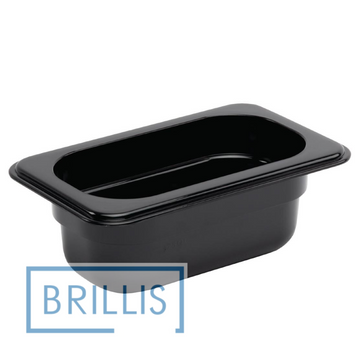 Гастроемкость из поликарбоната РС 1/9-65 мм Brillis, черная P819-2 фото